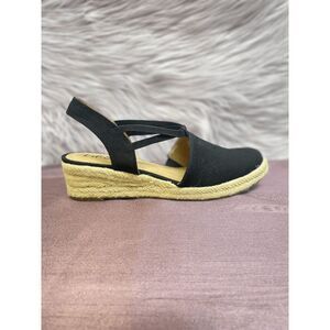 LifeStride Women's Katrina 2 Espadrille Wedge Heels - Black 9.5M